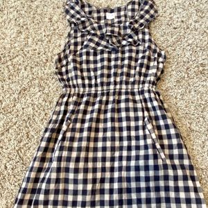 Anthro Edme Esyllte Sz 0 Black Grey Plaid Dress